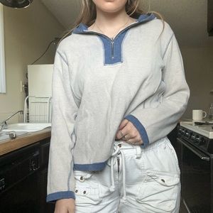 denim&co quarter zip
